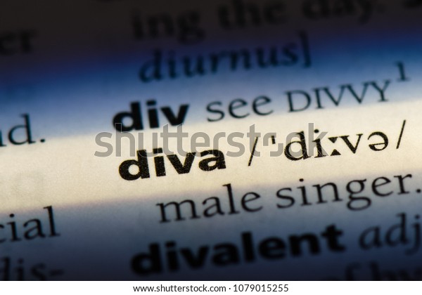 Diva Word Dictionary Diva Concept Stock (Edit Now) 1079015255