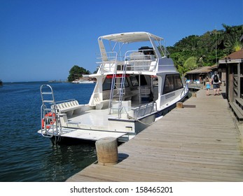 Dive Boat At Anthony's Key, Roatan, Honduras