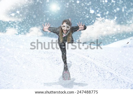 diver in a crazy mountain excursion