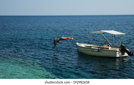 Diver, Paxi, Greece