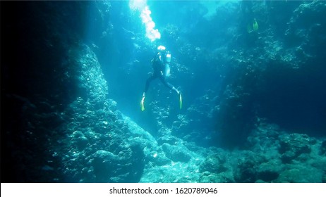 Diver Under The Water Ballet Show