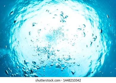 Diver's Bubble In Underwater Views