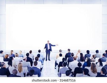 Diverse Business People Conference Speaker Concept