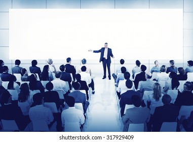 Diverse Business People Conference Speaker Concept