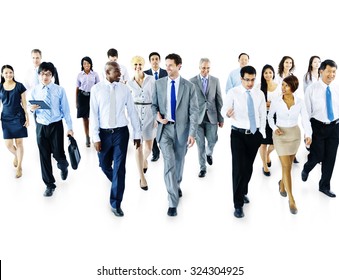 Diverse Business People Moving Forward Concept