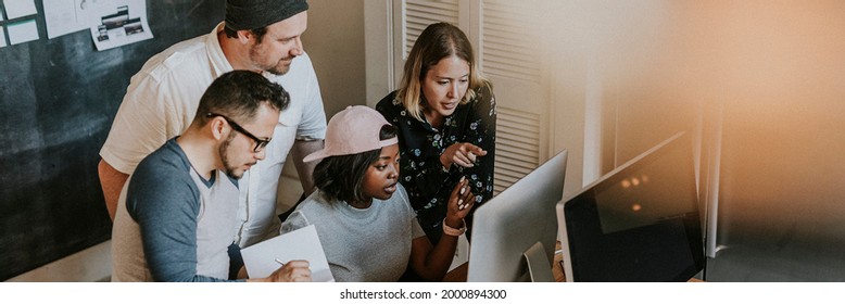 Diverse Business People Working Together At The Office