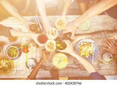 Diverse Ethnic Friendship Party Leisure Happiness Concept - Shutterstock ID 402428746
