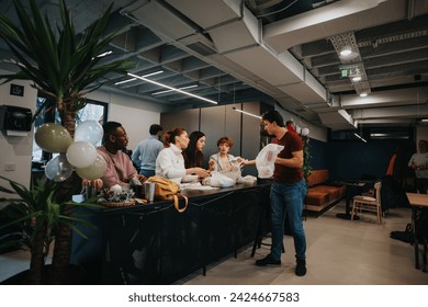 A diverse group attending a business lecture, collaborating on stats analysis and discussing strategies for profitability and growth. - Powered by Shutterstock