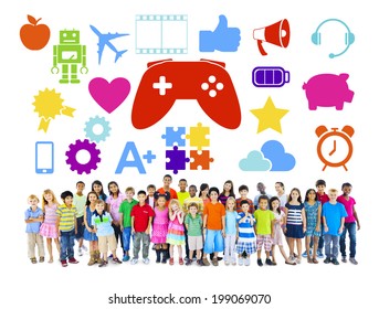 Diverse Group of Children with Hobbies - Powered by Shutterstock