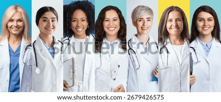 Diverse Group of Doctors Showcasing Unity and Professionalism in Healthcare Generative AI