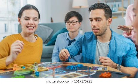 Diverse Group Guys Girls Playing Strategic Stock Photo 1519175921 ...