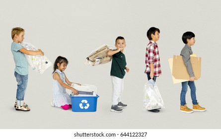 Diverse Group Kids Recycling Garbage Stock Photo 644122327 | Shutterstock