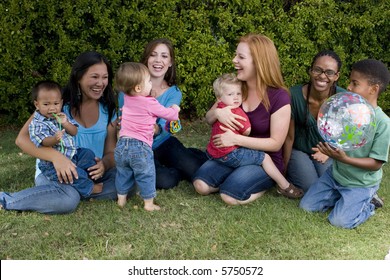 Diverse Group Of Moms