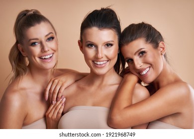 Diverse group of women isolated over background