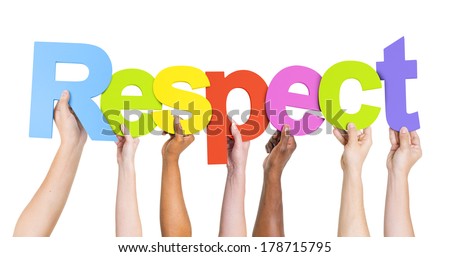 Diverse Hands Holding Colorful Respect