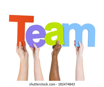 Diverse Hands Holding Word Team Stock Photo 182474843 | Shutterstock