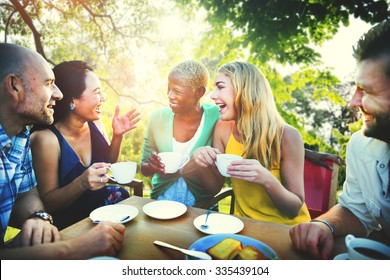 Diverse People Coffee Shop Outdoors Chat Concept - Powered by Shutterstock