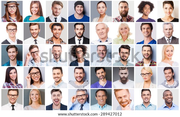 Personas Diversas Collage De Diversas Personas Foto De Stock