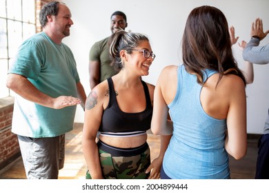 Diverse People In An Exercise Class