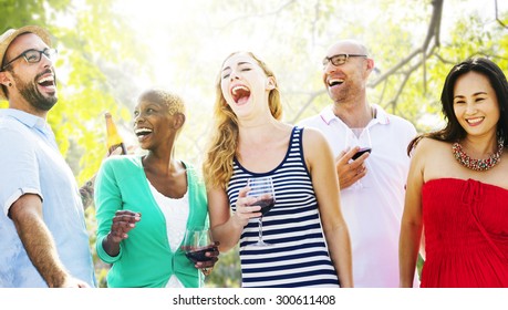 Diverse People Friends Hanging Out Drinking Stock Photo (Edit Now ...