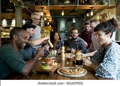 Diverse People Hang Out Pub Friendship - Powered by Shutterstock