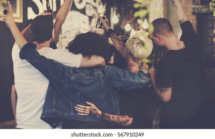 Diverse People Hang Out Pub Friendship - Powered by Shutterstock