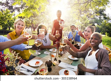 Diverse People Party Togetherness Friendship Concept