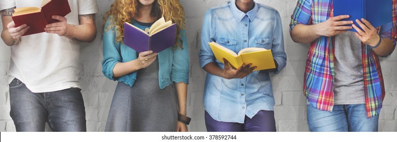 Diverse People Reading Books Study Concept