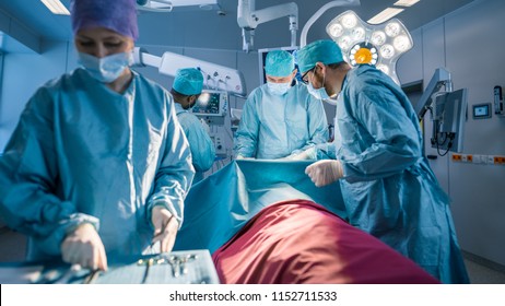 Diverse Team Professional Surgeon Assistants Nurses Stock Photo 