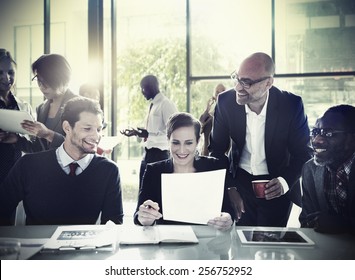 Diversity Business People Discussion Meeting Board Room Concept