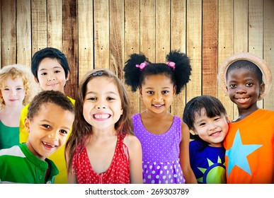 Diversity Children Friendship Innocence Smiling Concept