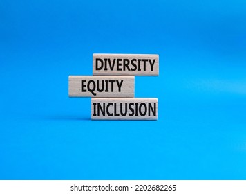 Diversity Equity Inclusion symbol. Concept words Diversity Equity Inclusion on wooden blocks. Beautiful grey background. Business and Diversity Equity Inclusion concept. Copy space - Shutterstock ID 2202682265