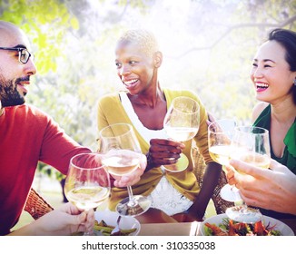 Diversity Freundschaft Dining Hangout Luncheon Konzept