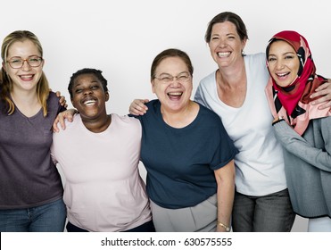 Diversity Group Of Women Happiness Studio Portrait