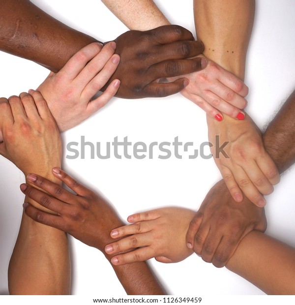 Diversity  hands  people  racial harmonny, 