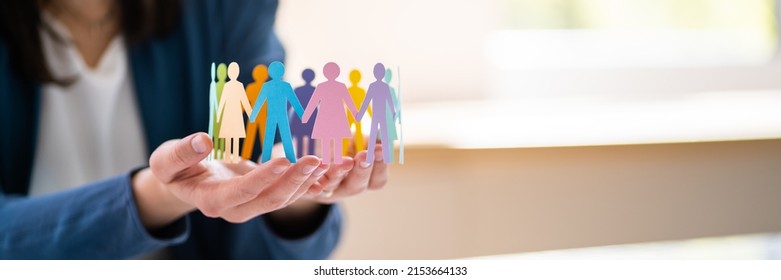 Diversity And Inclusion. Business Employment Leadership. People Silhouettes - Shutterstock ID 2153664133