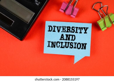 Diversity Inclusion Speech Bubble On Red Stock Photo 2088155197 ...