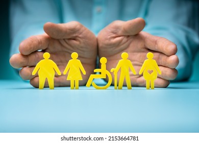 Diversity And Inclusion At Workplace. Inclusive Hiring And Insurance - Shutterstock ID 2153664781