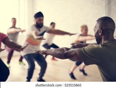 Diversity People Exercise Class Relax