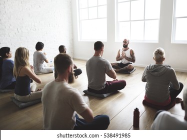 Diversity People Exercise Class Relax Concept