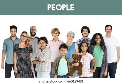 Diversity People Generations Set Together Studio Stock Photo 660129481 ...