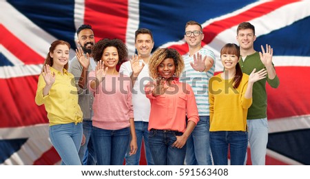 Similar – Image, Stock Photo Different flags are waving colourful against the background of the Salar de Uyuni salt desert in Bolivia.