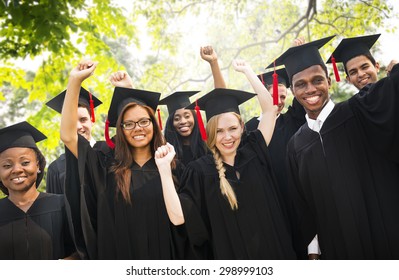 Diversity Students Graduation Success Celebration Concept Stock Photo ...