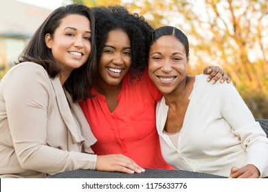 Divese Group Of Women Talking And Laughing.