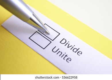 Divide Or Unite? Divide.