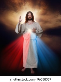 Divine Mercy image of Jesus as depicted by Sister Saint Faustina