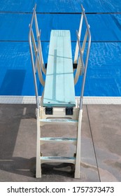 Diving Board With A Covered Swimming Pool