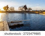 Diving Board at The Spring Fed Pool at San Solomon Springs, Balmorhea State Park, Texas, USA