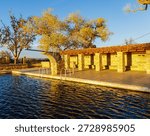 Diving Board at The Spring Fed Pool at San Soloman Springs, Balmorhea State Park, Texas, USA