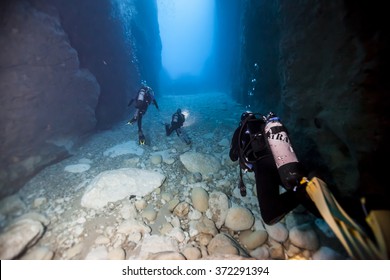 Diving In Cave